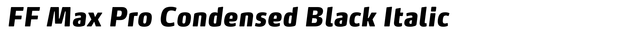 FF Max Pro Condensed Black Italic image
